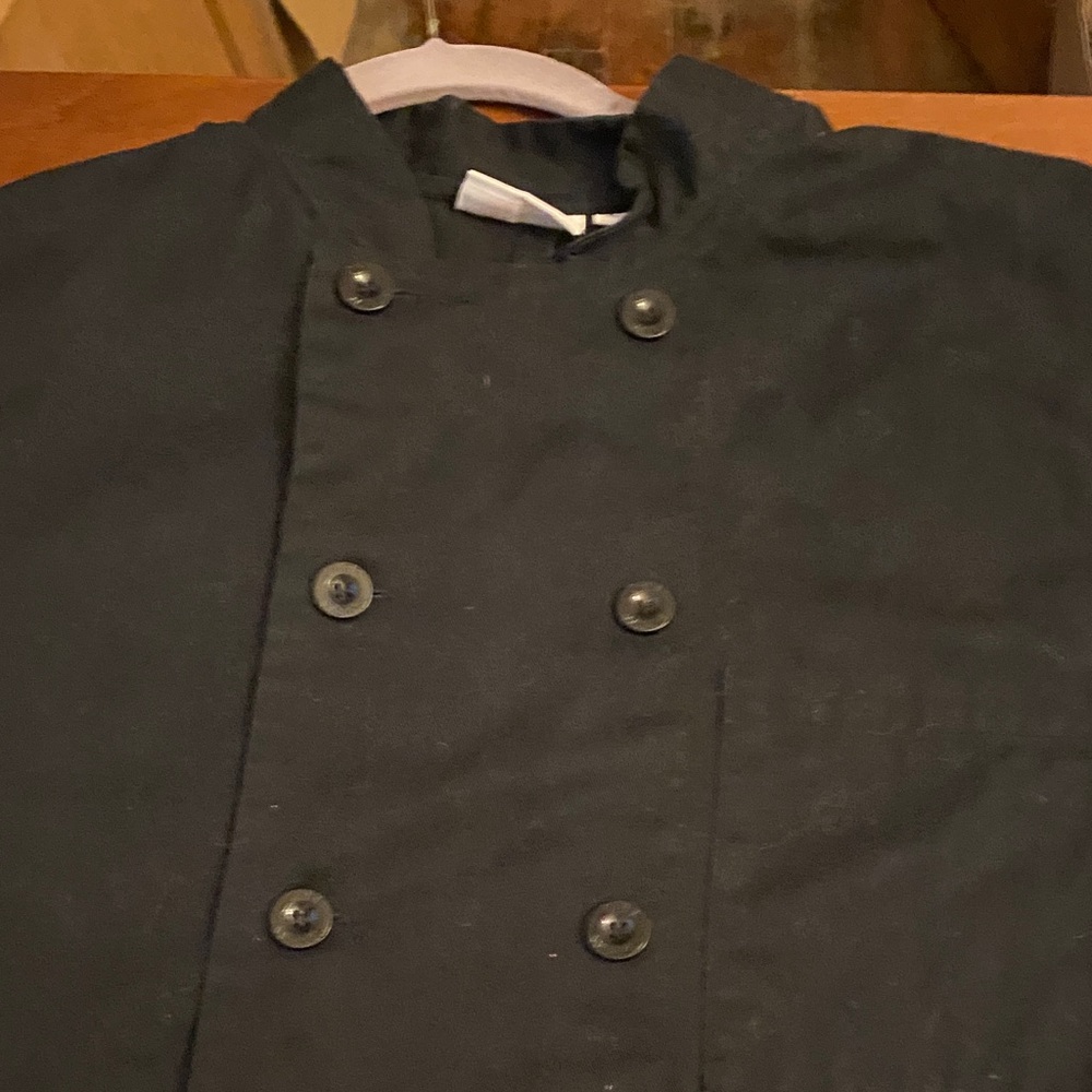 Black Chef Works Jacket Short Sleeved Large - Picture 5 of 11
